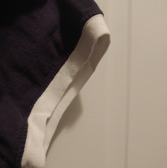 Monaco Monte Carlo Vintage 90's Heathered Ringer Stitched Blue & White T-Shirt - Picture 6 of 7